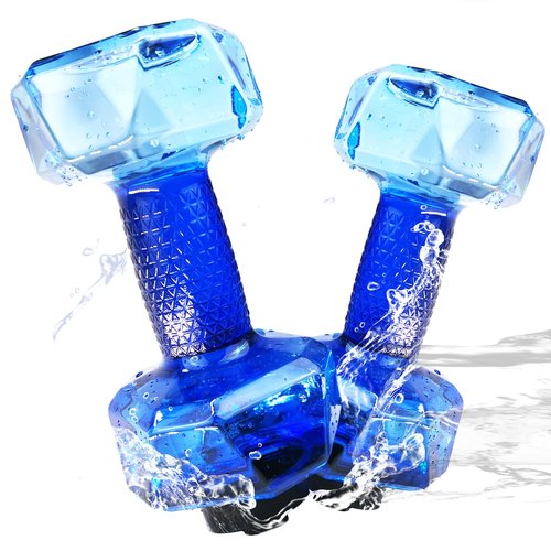 Water Weights for Pool Exercise Set of 2, Aquatic Exercise Dumbbells with Non-slip Handle, PE Materials Water Dumbbell Aerobics for Water Aerobics Weight Loss (Blue)