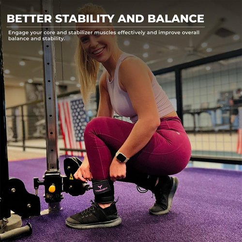 YAGHZU Ankle Straps for Cable Machines Women, Glute Kickback Cable Machine Attachments, Gym Ankle Cuffs, Wrist Cuffs for Workout, Leg Training Accessory, Fitness Gear for Home or Gym
