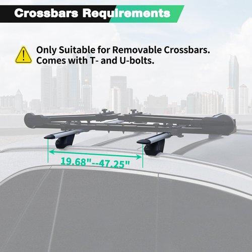 GATHERSKY Roof Bike Rack Mount Upright Rooftop Bike Rack with Two Arms 1 Bike Carrier Car Roof Bicycle for Car SUV Only Suitable for Removable Crossbars