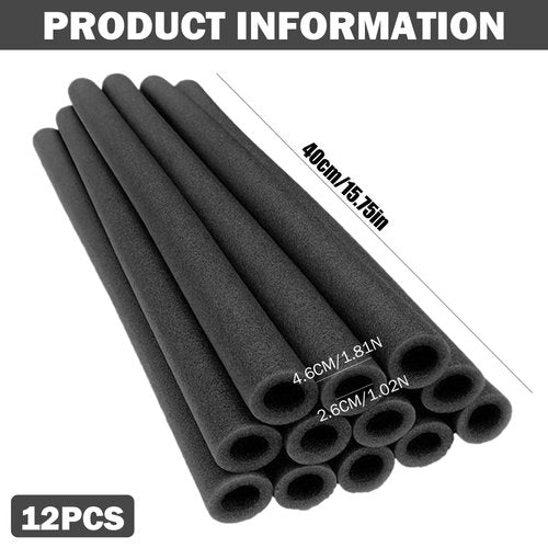 Trampoline Enclosure Pole Foam Sleeves, 12Pcs Replacement Trampoline Enclosure Foam, Trampolines Poles Cover, Foam Noodle Protective Poles Cover Tube