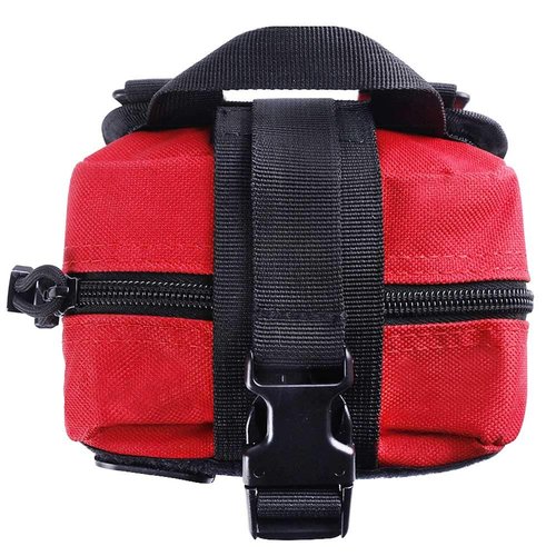 VIIDOO Red Molle First Aid Pouch, Molle Medical Pouch Rip Away, Molle Ifak Pouch, Tactical EMT Pouch Bag Only for Hiking Survival Camping (Red)