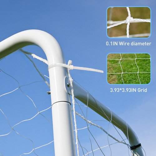 Caprihom Soccer Replacement Goal Net | Full Size Replacement Soccer Net -12FTx6FT| Goal Net w/PE Bag& 26 Push-Pull Ties