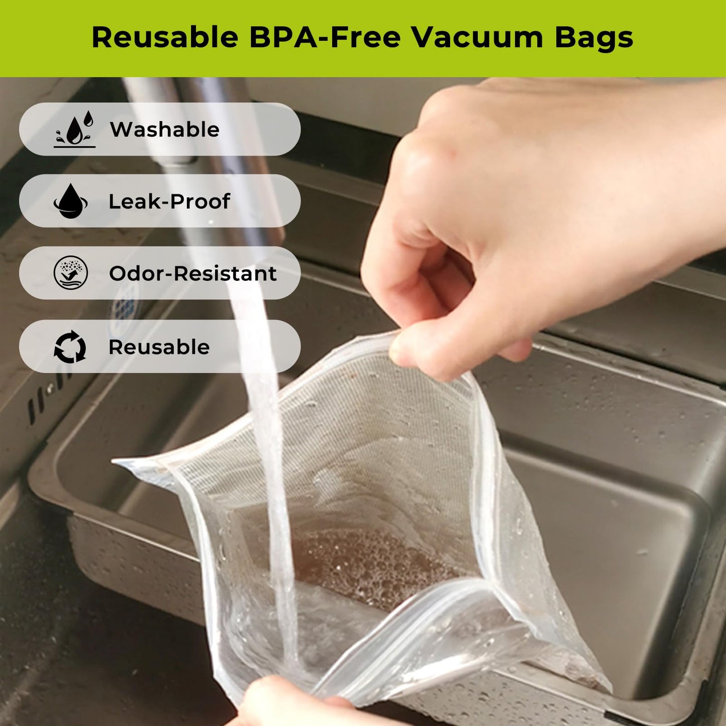 ZLTMYI Handheld Vacuum Sealer for Food with 20 Reusable Vacuum Bags