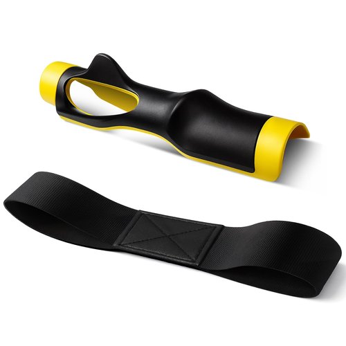 Golf Grip Trainer & Connection Band, Club Grip Trainer Aid Attachment and Swing Correcting Arm Band Kit for Right Handed Men Women Golfer Beginner Fix and Elbow Position(Yellow)