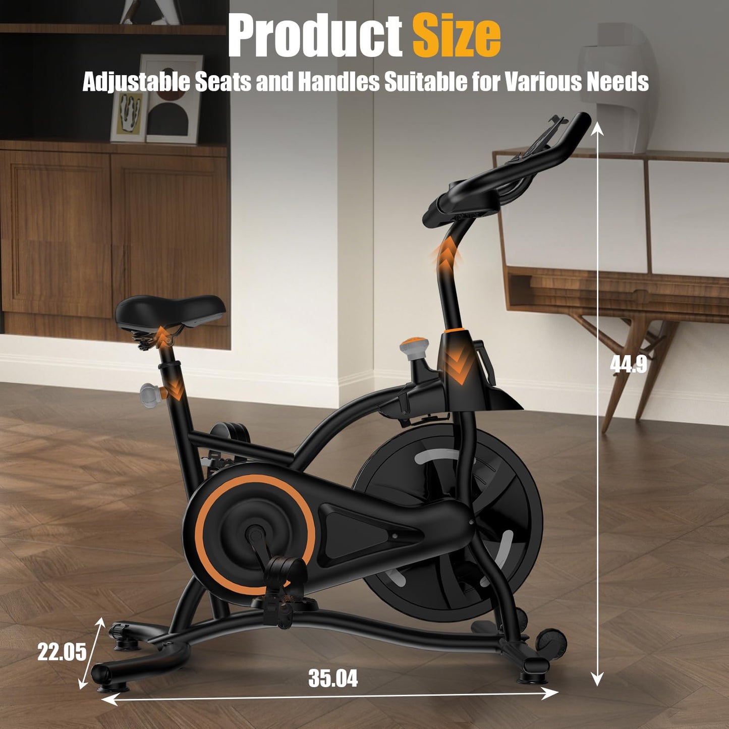 Exercise Bike, Stationary Bikes for Home, Compact Indoor Cycling Bike