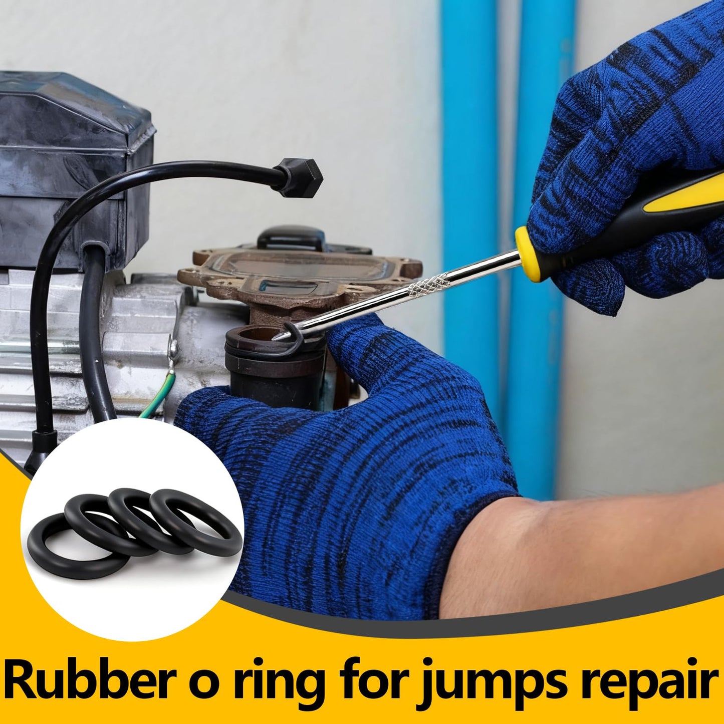 NBRINGO 1040 PCS 21 Size O Ring Assortment Kit, Industrial-Grade Nitrile Rubber O-Rings for Automotive Repairs, Kitchen Faucets, Pressure Washers and Assorted Plumbing - Durable & Oil Resistant