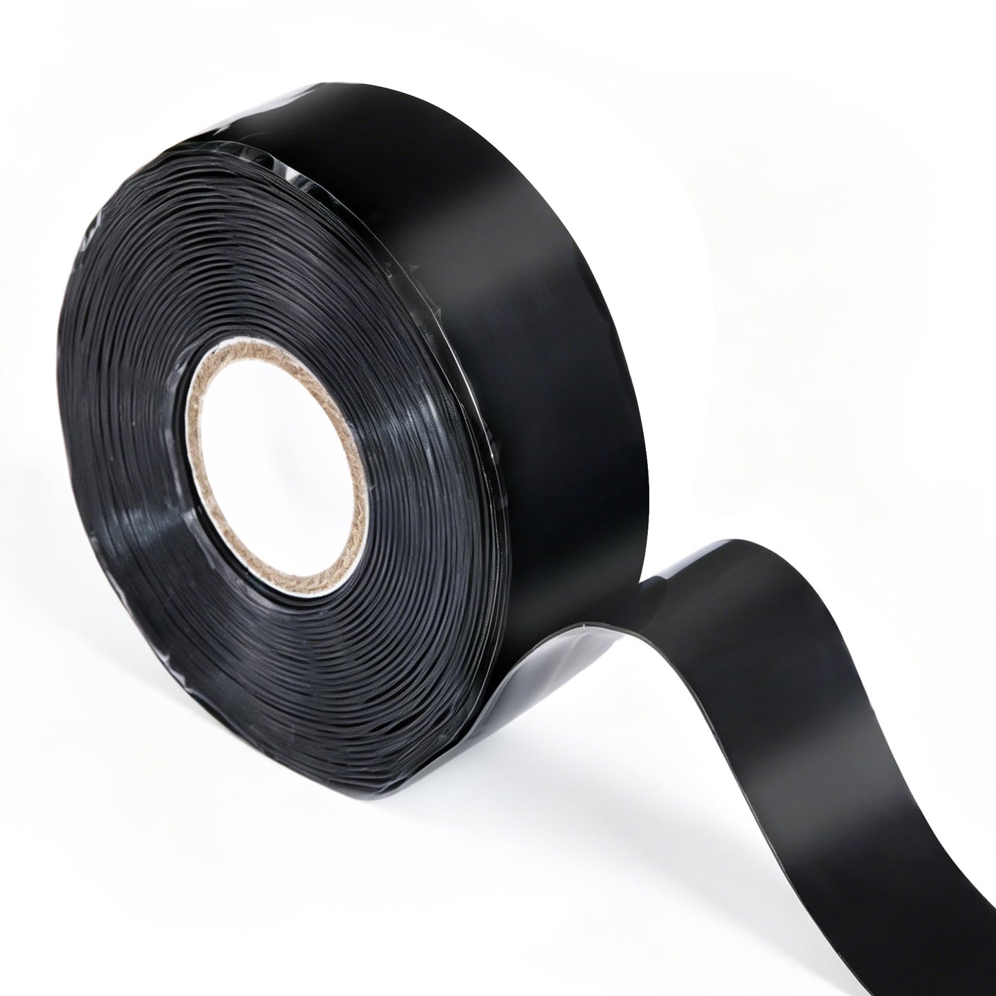 FOURGUN Self Fusing Silicone Tape Black 1" x 16.4FT Heavy Duty Waterproof Leak Proof Repair Tape for Plumbing Hose Pipeline Electrical Wrapping Emergency Seal for Hot/Cold Pipes & Tools