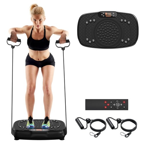 Vibration Plate Exercise Machine for Weight Loss and Lymphatic Drainage (Matte Black)