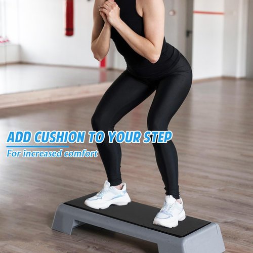 LAIAMER 35in*13in Aerobic Exercise Step Platform Thick Mat, Step Platform Mat Extra Thick Yoga Mat Small Yoga Mat Workout Mat for Exercise at Home for Yoga Cushion for Your Knees, Wrist Protection