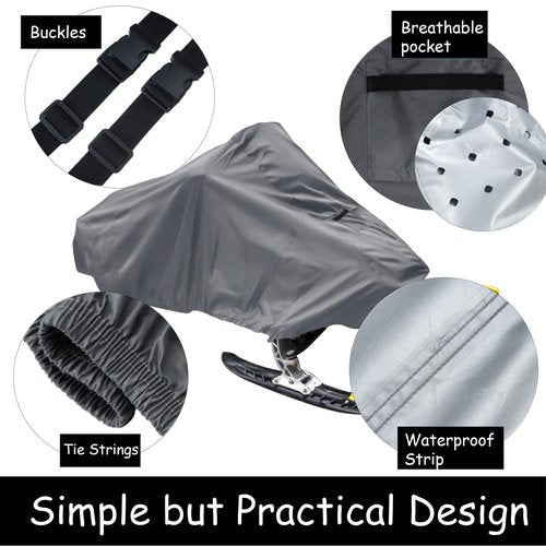 King Mills Waterproof, UV-Proof Snowmobile Cover Trailerable, Universal to Snowmobiles from Polaris, Ski Doo/Skidoo, Arctic Cat.L