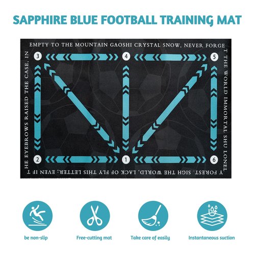 Soccer Training Mat, Non-Slip Silent Football Footstep Training Mat for Soccer Practice and Agility Drills, Enhance Footwork and Ball Control