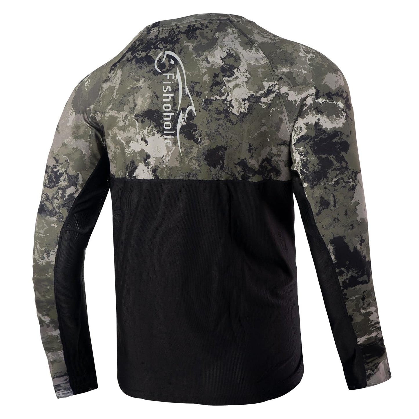 Fishoholic UPF 50 Performance Fishing Shirt - Long Sleeve - Loose Keg Fit - Breathable Quick Dry Sun Protection