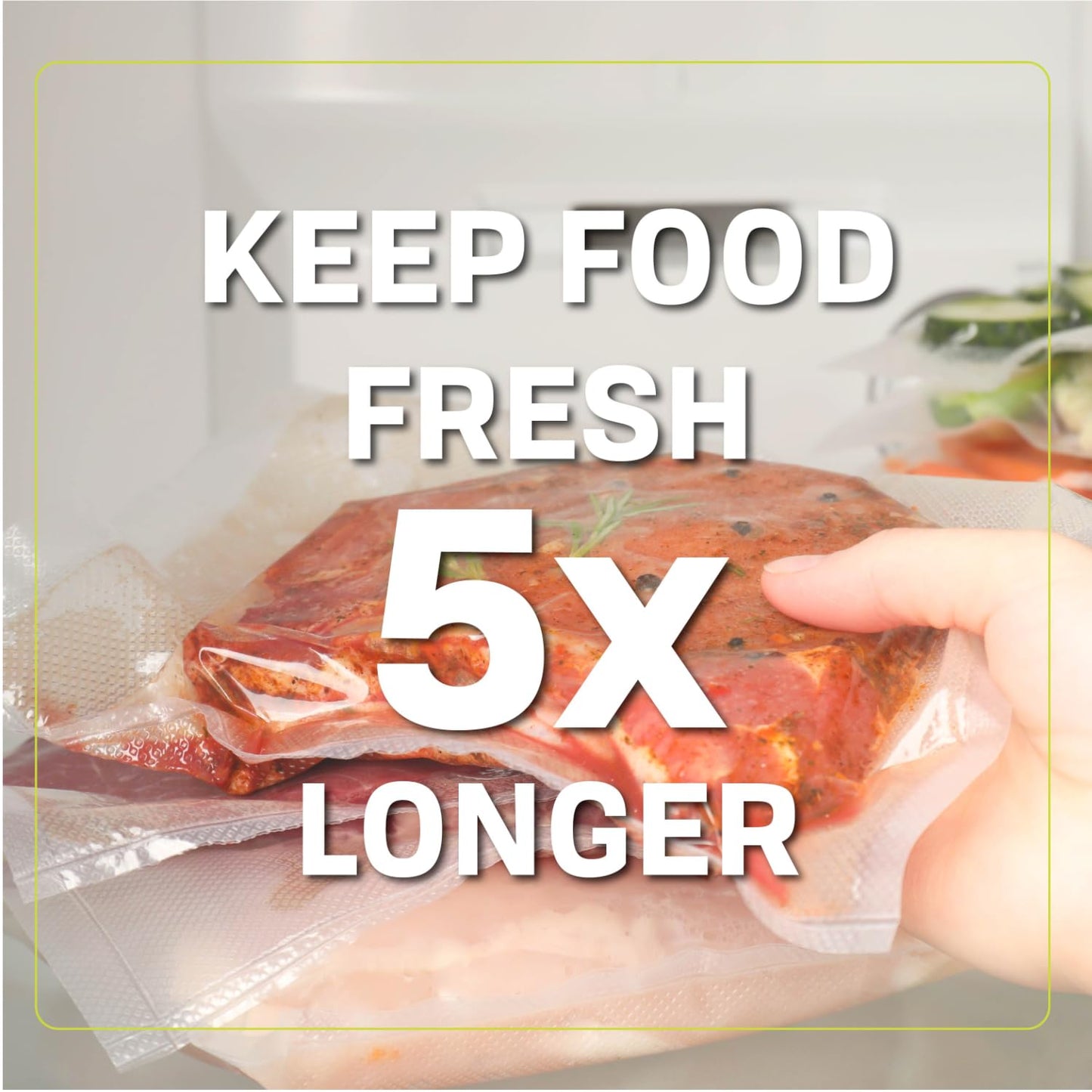 NESCO VS-03R Vacuum Sealer Bags for Home Food Storage, Liquid‑Friendly Bags Safe for Microwave and Sous‑Vide Cooking