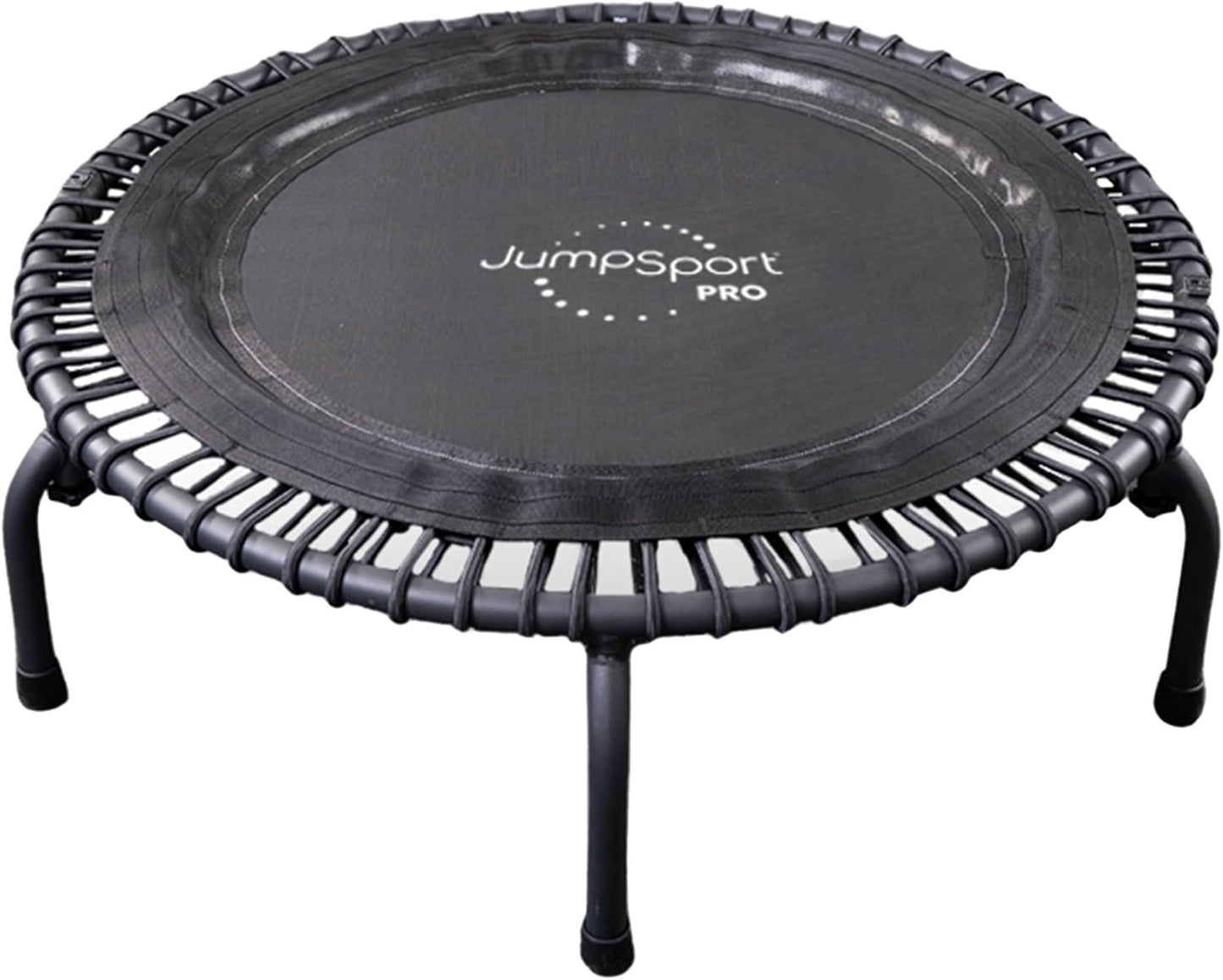 JumpSport Indoor Heavy Duty Lightweight 44 Inch Folding Fitness Trampoline with Arched Legs and 7 Adjustable Tension