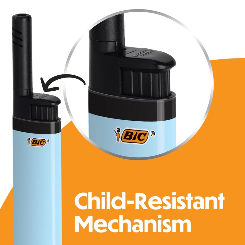 BIC EZ Reach Pastel Lighters, Reliable and Safe Candle Lighter, 6-Pack