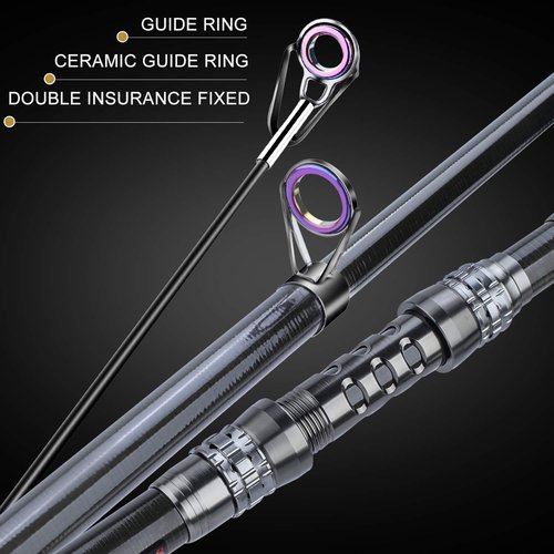 Sougayilang Spinning Fishing Rod and Reel Combos Portable Telescopic Fishing Pole Spinning reels for Travel Saltwater Freshwater Fishing