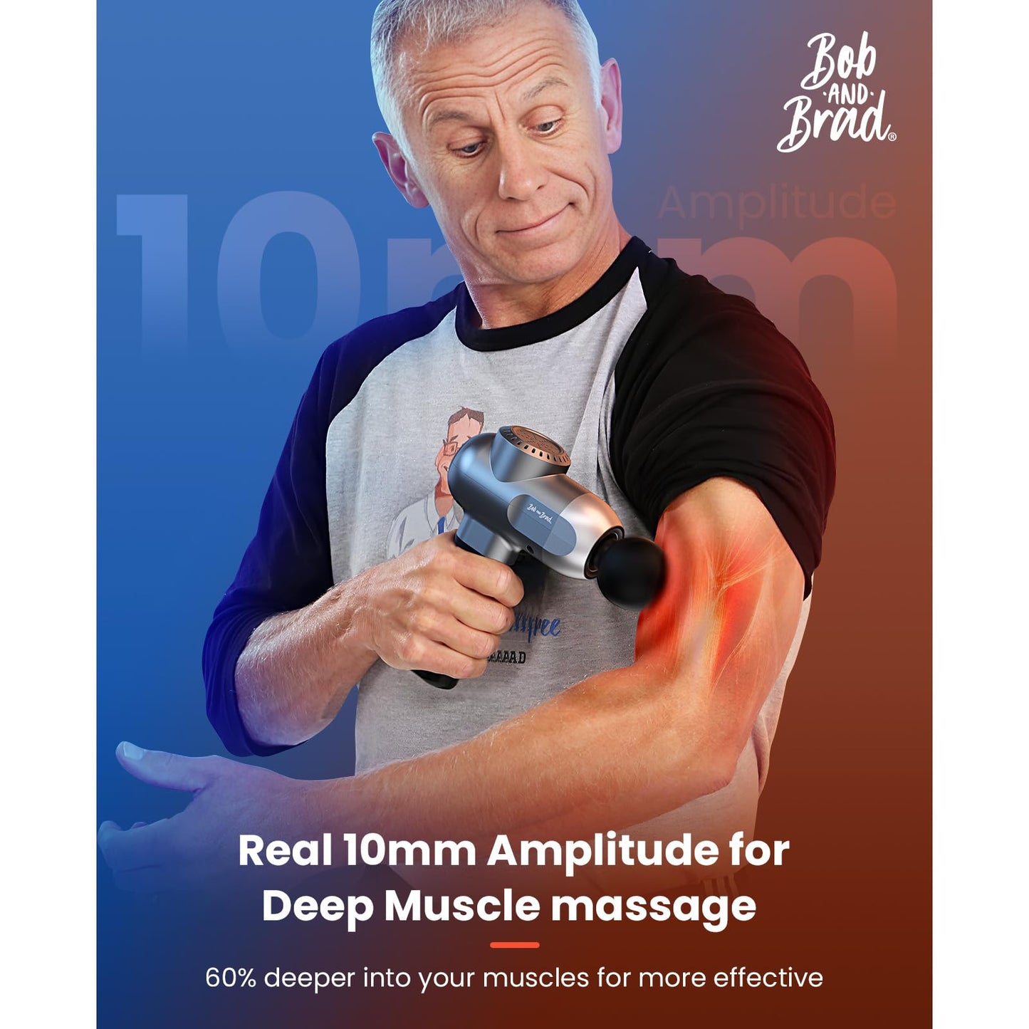 BOB AND BRAD C2 Pro Massage Gun with Heat and Cold Therapy, FSA Eligible & HSA Approved, PT-Developed Deep Tissue Back Massager for Athletes, Men & Women — Birthday & Holiday Gifts