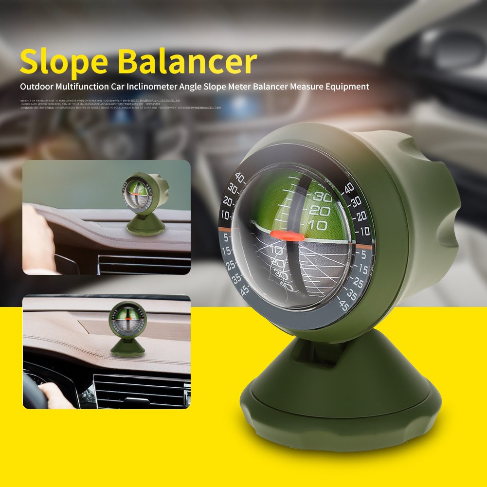 Keenso Car Inclinometer, Digital Inclinometer High Sensitivity Angle Slope Balancer with Adjustable View Angle Mountain Climbing Tools