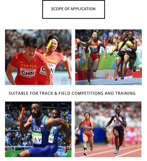 XMWangzi Aluminum Track Field Relay Batons, Race Equipments for Running Race Team, Suitable for Outdoor Sports Practice Athlete, Corrosion Resistant High Strength Smooth Surface