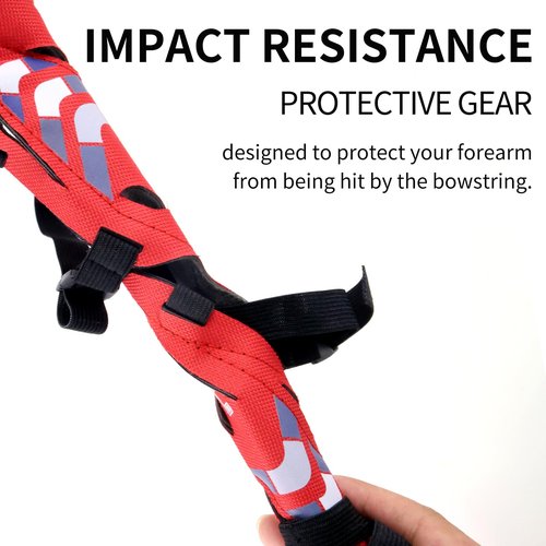 Moyujian 11.2in Long/6.7in Short Armguard Professional Competition Archery Bow Range with 4-Strap/2-Strap Buckles Shooting Practice Guard Nylon Carbon Forearm Protector Arm Guard (Long)