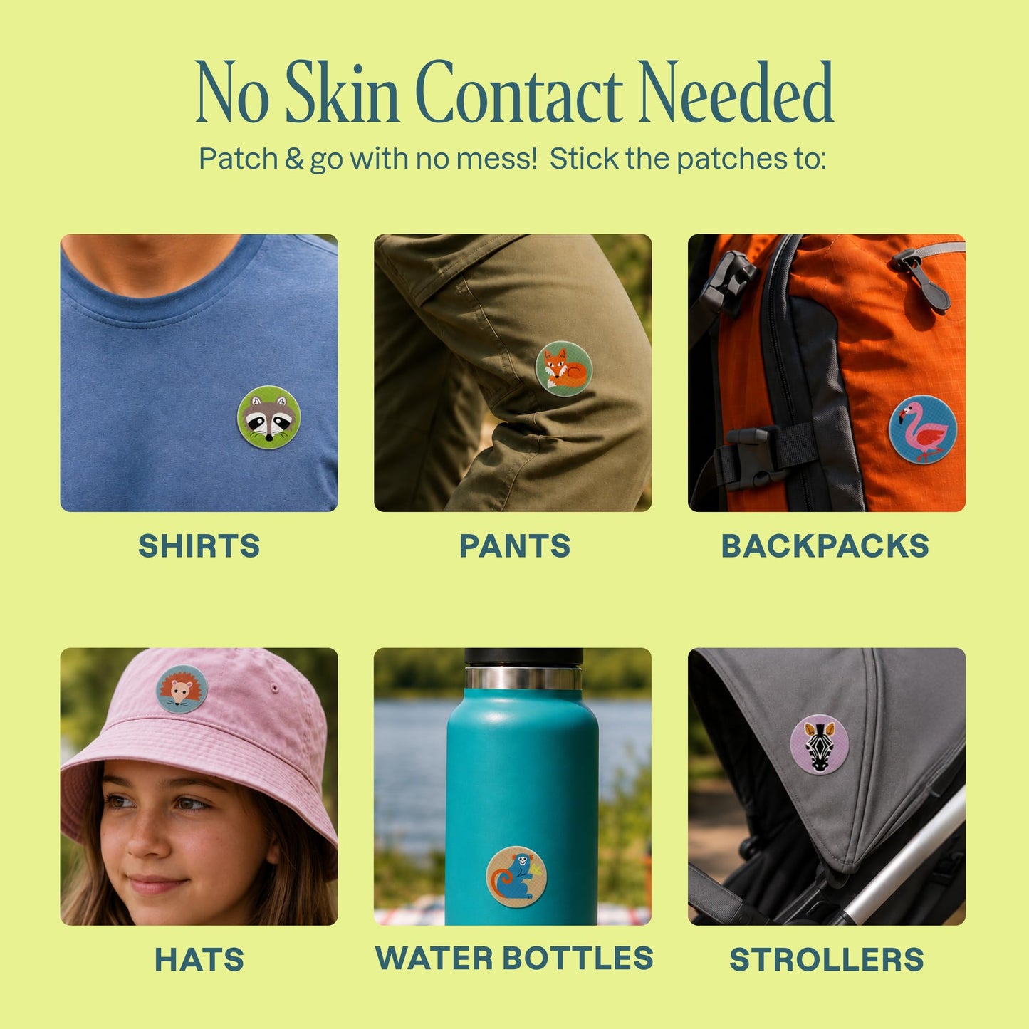 Cliganic Mosquito Repellent Stickers for Kids (180 Pack) - Animal Toddler Patches, Natural DEET-Free, Essential Oil Infused, Insect Repelling Garments