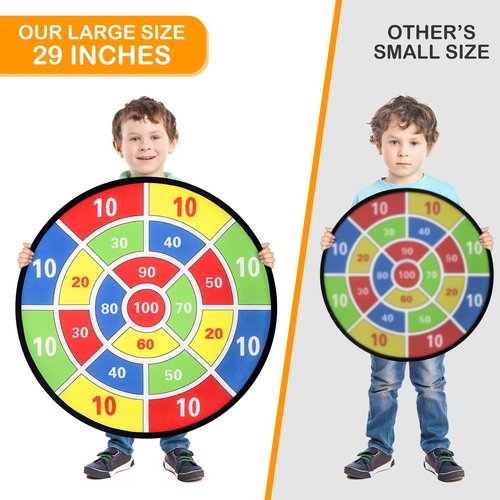 Accmor 29" Large Dart Board for Kids, Kids Dart Board with Sticky Balls, Backyard Outdoor Games Birthday Gifts for 3 4 5 6 7 8 9 10 11 12 Year Old Boys Girls