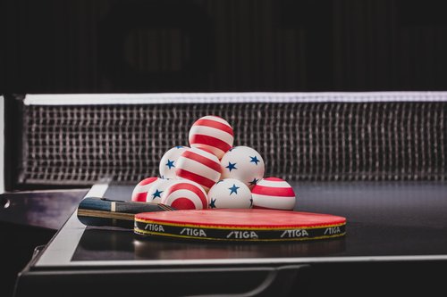 STIGA 6 Pack Stars/Stripes Table Tennis Balls - 40mm ITTF Regulation Size and Weight Ping Pong Balls
