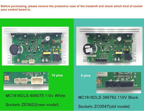 MC1618DLS 406075 Treadmill Control Board Motherboard, Compatible with Icon|GldsGym|Proform|Nordic-Track Treadmill 10 pins ZE0822 Treadmill Motor Controller Circuit Board