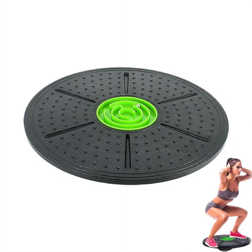 Balance Board Maze, Balance Board with Marble Maze, 10°-30° Tilt Non-Slip Round Fitness Wobble Boards for Core Strength & Posture Training, Wobble Balance Board, for Gym, Yoga(Green)