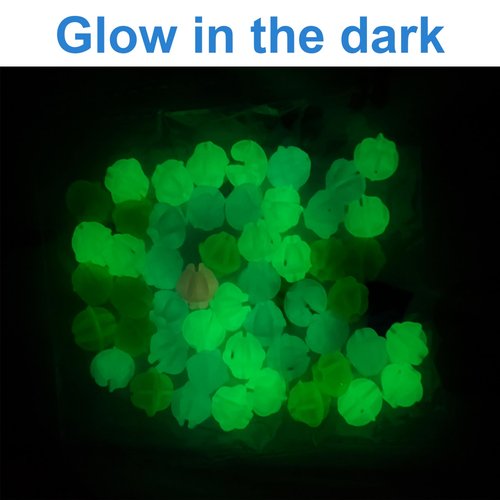 ZooviHyvi 144 Pieces Bike Spoke Beads Glow in The Dark, Colorful Plastic Round Bike Spoke Beads for Kids Bicycle Spokes Accessories That Make Noises (Muitl-Color)