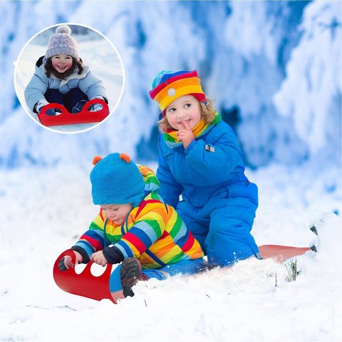 Roll Up Sled - Snow Sledge Toboggans Sled | Kids Snow Sled | Snow Sledge Toboggans Sleigh Sled | Snow Ice Play Winter Toys with Handles for Kids | Flexible High-Speed Roll Up Carpet Sledge