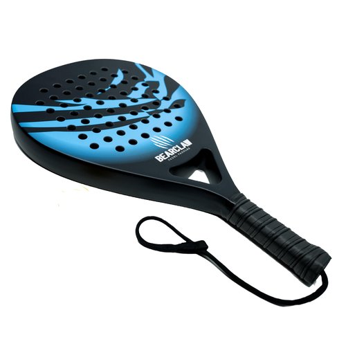 Bearclaw Padel Racket - Blue/Black - Carbon Fiber Surface with EVA Memory, Flex Foam Core - Lightweight Padel Racquet