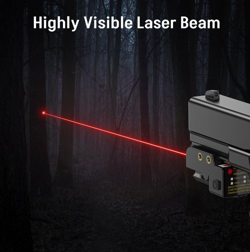 EZshoot Compact Low Profile Gun Laser, Magnetic Charging Red Laser Sight for Pistol Compatible with 20MM Rail and Ambidextrous ON/Off Switch