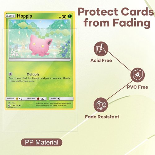 Mlikero 600 Count Card Sleeves, Clear Soft Trading Card Sleeves, Polypropylene (PP), Fit for MTG, TCG, Baseball, Football, Game Cards