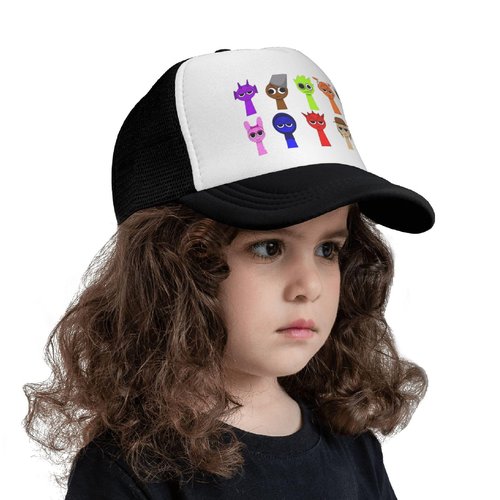 YXLMWZLH Sprunki Baseball Cap Cartoon Print Children's Fashion Summer Baseball Cap, Unisex