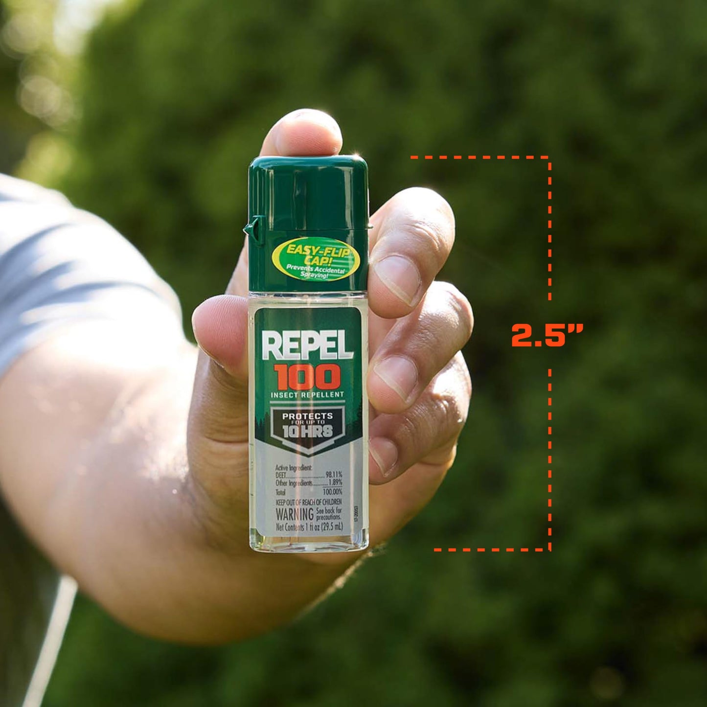 Repel 100 Insect Repellent, 1 Ounce, With DEET, 10-Hour Protection Long-Lasting Insect Repellent Travel Pump Spray Repels Mosquitoes, Ticks, Gnats, Biting Flies, Chiggers And Fleas, 6 Pack