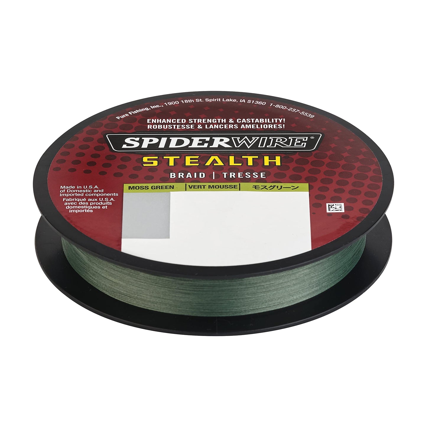 Spiderwire Berkley FireLine® Superline, Moss Green/Clear, 8lb | 3.6kg, 125yd | 114m Fishing Line, Suitable for Freshwater Environments