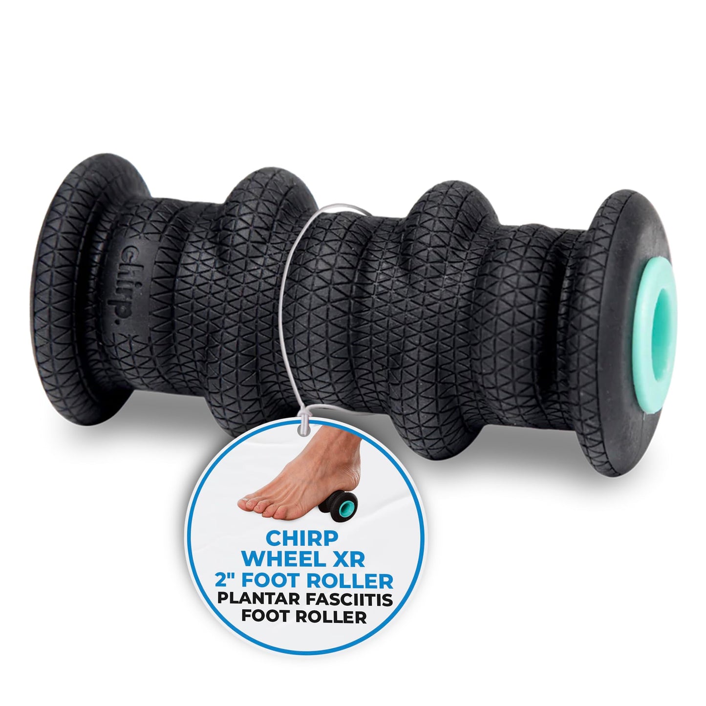 Chirp Wheel XR Foot Massage Roller, Plantar Fasciitis Relief, 2" Mint