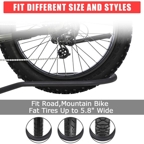 Fat Tire Bike Rack for 2 Bikes, 180Lbs Foldable Platform Carrier, Ebike Hitch Rack with 2-Inch Hitch, Fits SUV, Truck, RV