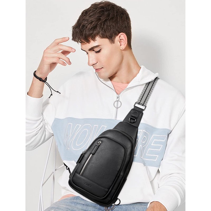 CLUCI Crossbody Bags for Women Men,Leather Sling Bag Cross Body Backpack for Woman Gifts for Women Birthday Unique