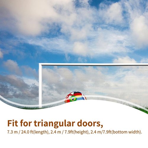 Soccer Net, Soccer Goal Replacement Net for 24x8ft, 12x6ft, 8x6ft and 6x4ft, Full Size Football Goal Post Netting, Adults and Youth Soccers Practice (24X8FT)