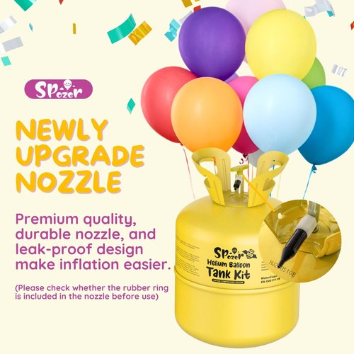 SPZOER 22L Helium Tank For Balloons At Home Up To 100 Latex Balloons(1 Tank)