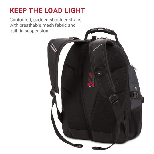 SwissGear 1900 Scansmart TSA 17 Laptop Backpack, Grey/Black, 19-Inch