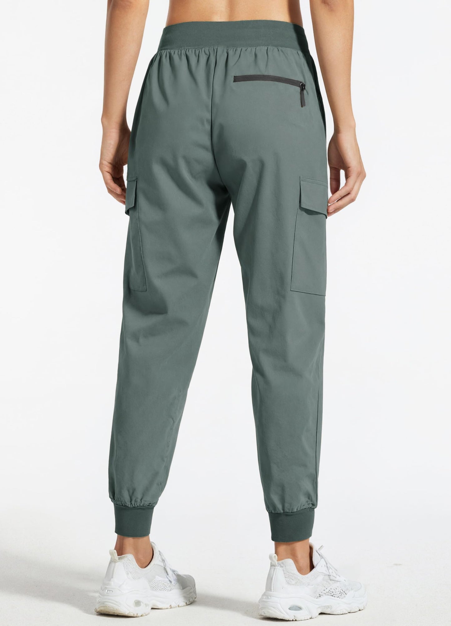 Libin Women's Cargo Joggers Lightweight Quick Dry Hiking Pants Athletic Lounge Casual Travel, Metropolis Gray XL