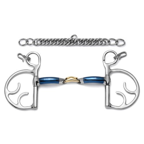 Cavalon Kimberwick Lozenge Sweet Iron Curb Bit (5")