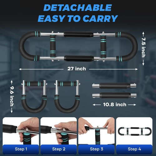 Twister Arm Trainer, 40-110 Lb Adjustable Spring Resistance Chest & Arm Workout Equipment, Detachable Portable Trainer for Home Workout Equipment