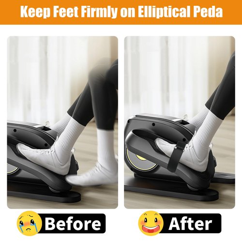 BURCHLIFE Ellipse Leg Exerciser Machine Pedal Straps 4-Pack - Leg Strap for Under Desk Elliptical Machine, Non-Slip Durable Pedal Straps for Seniors Home Fitness & Physical Therapy