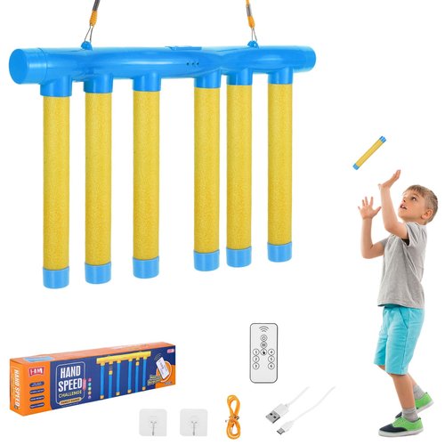 Fanmayhe Reflex Challenge Game, Hand Eye Coordination Training Toys, 2025 Upgrade 3 Adjustable Speed with Remote Control Catching Sticks Game, Falling Sticks Catching Challenge for Adults