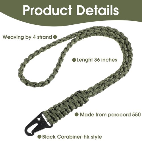 HJZHII 2PCS Heavy Duty Paracord Lanyard, Premium Whistles Wrist Strap Braided Strap Lanyard Keychain Necklace Keychains Parachute Rope for Outdoor Activities