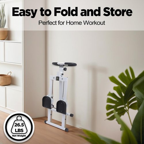 ZephyrCore Stair Stepper Climber Adjustable Height, Ergonomic Handlebars, Smooth & Quiet Dual Hydraulic System, Advanced Fitness Tracking, Compact & Foldable for Home Exercise Step Machines